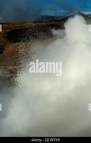 Fire n`Ice - Island live erlebt ! Eindrücke meiner Inselreise im August 2019.Hier das Hochtemperaturgebiet Gunnuhver auf der Halbinsel Reykjanes. Stockfoto